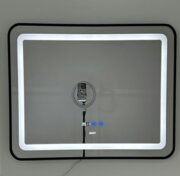 KRAFT Дзеркало з LED 2007-H 80100 Black Горизонтальне Прямокутник з чорним обрамленням