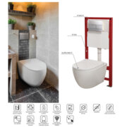 MIXXUS PREMIUM ELLIPSE-SET-2102 (в 2 ящ) Комплект: Унітаз TORNADO+Інсталяція KOER KT-0404+KT-0604-01