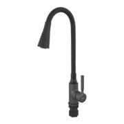 ZERIX ATRIUM-011-T GRAPHITE REFL.BLACK Зміш. для кухні (Колір графіт+силік.вилив чорний) (10 шт/ящ)