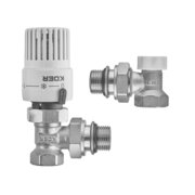 KOER SET-29 - 1/2'' Комплект для підключення радіатора (кутовий) з термоголовкою (30 шт/ящ)