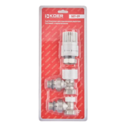 KOER SET-29 - 1/2'' Комплект для підключення радіатора (кутовий) з термоголовкою (30 шт/ящ)