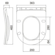 KOER TT-0202-T3 (компл.в 2 ящ) Унітаз-компакт ергономічний 670x390x860mm система змиву TORNADO 3.0