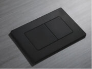 KOER KT-0602-05 Панель змиву 240x160x10mm пластикова, кнопка квадратна (колір Чорна ) (10 шт/ящ)