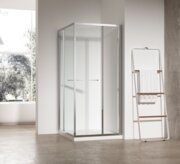 KOER SR SC09-90x90x200-L-TR-01 Душова кабіна без піддону прозоре скло EASY CLEAN 6мм ХРОМ (1 шт/ящ)