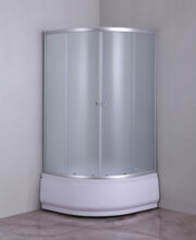 MIXXUS PLAIN SCT01-90x90x195-FB SATIN (в 2 ящ) Душова кабіна з високим піддоном матове скло 4мм