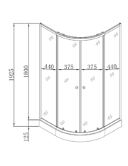 MIXXUS PLAIN SCT02-100x100x195-FB SATIN (в 2 ящ) Душова кабіна з низьким піддоном матове скло 4мм