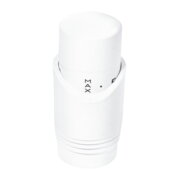 IDEALE DUO 1/2" х 1/2" Кран дизайн з термоголовкою кутовий Білий мат.