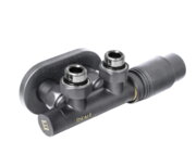 IDEALE DUO 1/2" х 1/2" Кран дизайн з термоголовкою кутовий Антрацит мат.