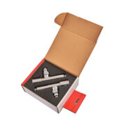 KOER KR.SET.533 - M1/2"xM1/2" Комплект кранів для рушникосуш.кутов.,подовжений,хромований (20шт/ящ)