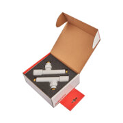 KOER KR.SET.534 WHITE - M1/2"xM1/2" Комплект кранів для рушникосуш. кутовий, подовжений (20шт/ящ)