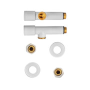 KOER KR.SET.534 WHITE - M1/2"xM1/2" Комплект кранів для рушникосуш. кутовий, подовжений (20шт/ящ)