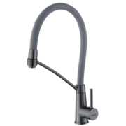 ZERIX FUL-017 GRAPHITE REFL.GRAY Зміш.для кух.з силік.вил.з нерж.сталі SUS304 (кол.графіт) (10шт/ящ)