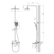 MIXXUS PREMIUM DEGAS 009-J Душова колона зі змішувачем (4 шт/ящ)