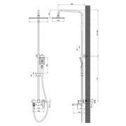 MIXXUS PREMIUM RUBENS 009-J Душова колона зі змішувачем (4 шт/ящ)