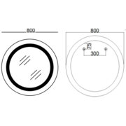 MIXXUS PLAIN MC02-80 Дзеркало з LED Touch, Anti-fog, димером, рег. яскр., годинником (5 шт/ящ)