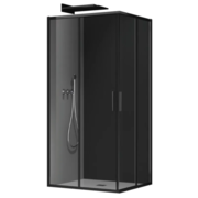 KOER SR SC10-90x90x195-TR-07 Душова кабіна без піддону прозоре скло EASY CLEAN 6мм ГРАФІТ (1 шт/ящ)