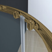 KOER SR SC04-90x90x195-TR-12 Душова кабіна без піддону проз. скло EASY CLEAN 5мм МАТ.ЗОЛОТО (1шт/ящ)